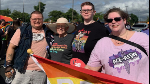 4 AUUC members at the 2024 Augusta Pride parade