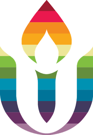 UUA rainbow chalice logo